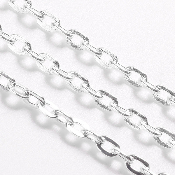 PandaHall Iron Cable Chains, Unwelded, with Spool, Flat Oval, Cadmium Free & Lead Free, Silver Color Plated, 4.1x3x0.8mm, about 32.8 Feet...
PandaHall Iron Cable Chains, Unwelded, with Spool, Flat Oval, Cadmium Free & Lead Free, Silver Color Plated, 4.1x3x0.8mm, about 32.8 Feet...