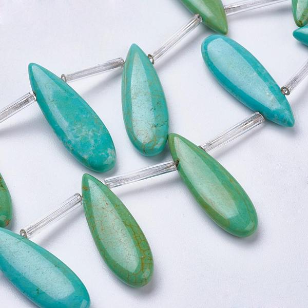 PandaHall Natural Magnesite Beads Strands, Top Drilled Beads, Dyed, Teardrop, Green Yellow, 31x10x4.5~5mm, Hole: 1mm, about 5pcs/strand, 3.9...
PandaHall Natural Magnesite Beads Strands, Top Drilled Beads, Dyed, Teardrop, Green Yellow, 31x10x4.5~5mm, Hole: 1mm, about 5pcs/strand, 3.9...