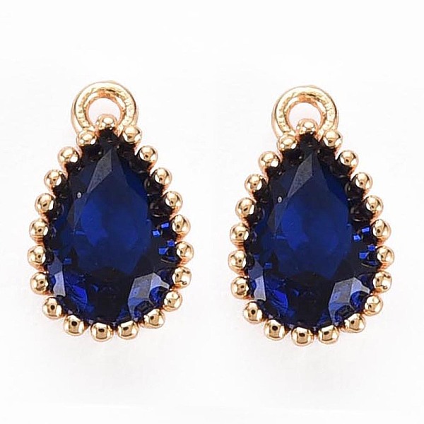 PandaHall Brass Inlaid Cubic Zirconia Charms, Nickel Free, Long-Lasting Plated, Real 18K Gold Plated, Teardrop, Dark Blue, 8x5x2mm, Hole...
PandaHall Brass Inlaid Cubic Zirconia Charms, Nickel Free, Long-Lasting Plated, Real 18K Gold Plated, Teardrop, Dark Blue, 8x5x2mm, Hole...