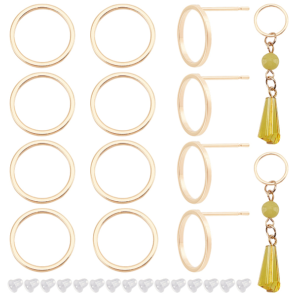 PandaHall Brass Ear Stud Findings, Real 18K Gold Plated, Ring, Vacuum Packing, 12mm, Pin: 0.5mm, 20pcs/box Brass Others
PandaHall Brass Ear Stud Findings, Real 18K Gold Plated, Ring, Vacuum Packing, 12mm, Pin: 0.5mm, 20pcs/box Brass Others