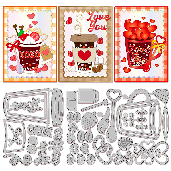 PandaHall GLOBLELAND 2Set Valentine's Day Coffee Cup Cutting Dies for Card Making Lover Drunk Die Cuts Carbon Steel Embossing Stencils...
PandaHall GLOBLELAND 2Set Valentine's Day Coffee Cup Cutting Dies for Card Making Lover Drunk Die Cuts Carbon Steel Embossing Stencils...