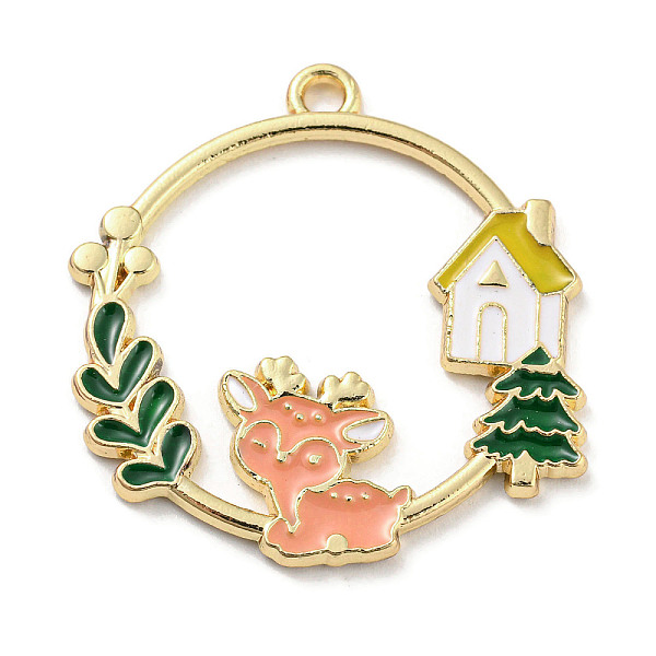 PandaHall Alloy Enamel Pendants, Golden, Ring Charm, Deer, 30x28.5x2mm, Hole: 2mm Alloy+Enamel Deer
PandaHall Alloy Enamel Pendants, Golden, Ring Charm, Deer, 30x28.5x2mm, Hole: 2mm Alloy+Enamel Deer