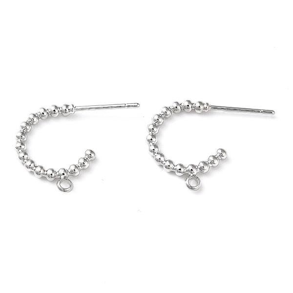 PandaHall Brass Ring Stud Earring Findings, Half Hoop Earring Findings with Vertical Loops, Real Platinum Plated, 15.5x19x2mm, Hole: 1.4mm...
PandaHall Brass Ring Stud Earring Findings, Half Hoop Earring Findings with Vertical Loops, Real Platinum Plated, 15.5x19x2mm, Hole: 1.4mm...