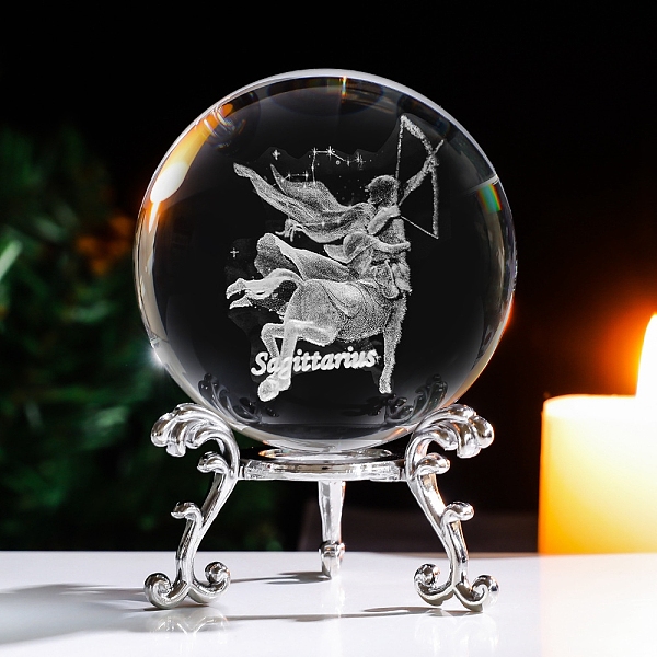 PandaHall Inner Carving Constellation Glass Crystal Ball Diaplay Decoration, Fengshui Home Decor, Sagittarius, 80mm Glass Sagittarius Clear
PandaHall Inner Carving Constellation Glass Crystal Ball Diaplay Decoration, Fengshui Home Decor, Sagittarius, 80mm Glass Sagittarius Clear
