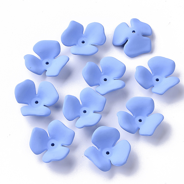 PandaHall 3-Petal Spray Painted Acrylic Bead Caps, Rubberized Style, Flower, Cornflower Blue, 23x20~22x7mm, Hole: 1.6mm Acrylic Blue
PandaHall 3-Petal Spray Painted Acrylic Bead Caps, Rubberized Style, Flower, Cornflower Blue, 23x20~22x7mm, Hole: 1.6mm Acrylic Blue