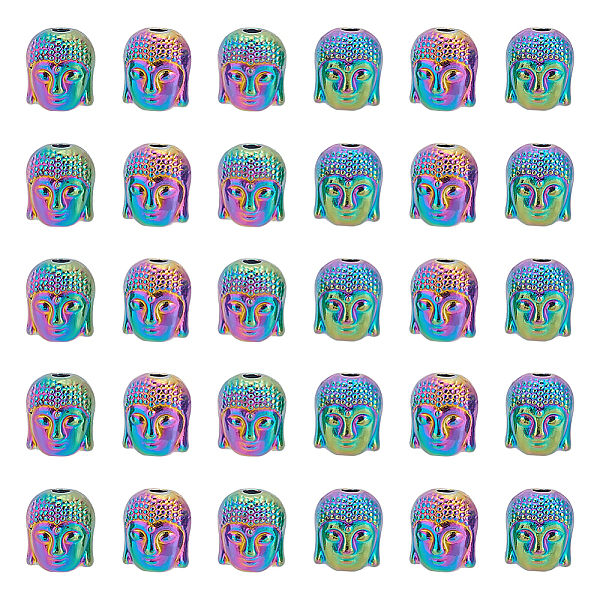PandaHall 30Pcs Rack Plating Rainbow Color Alloy Beads, Cadmium Free & Nickel Free & Lead Free, Buddha Head, Buddhist Theme, Rainbow Color...
PandaHall 30Pcs Rack Plating Rainbow Color Alloy Beads, Cadmium Free & Nickel Free & Lead Free, Buddha Head, Buddhist Theme, Rainbow Color...