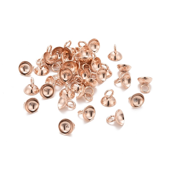 PandaHall 201 Stainless Steel Bead Cap Pendant Bails, for Globe Glass Bubble Cover Pendants, Rose Gold, 6x6mm, Hole: 2.2mm 201 Stainless...
PandaHall 201 Stainless Steel Bead Cap Pendant Bails, for Globe Glass Bubble Cover Pendants, Rose Gold, 6x6mm, Hole: 2.2mm 201 Stainless...