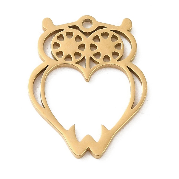 PandaHall 5Pcs 201 Stainless Steel Pendants, Laser Cut, Owl Charm, Golden, 17.5x13.5x1mm, Hole: 1mm 201 Stainless Steel Owl
PandaHall 5Pcs 201 Stainless Steel Pendants, Laser Cut, Owl Charm, Golden, 17.5x13.5x1mm, Hole: 1mm 201 Stainless Steel Owl