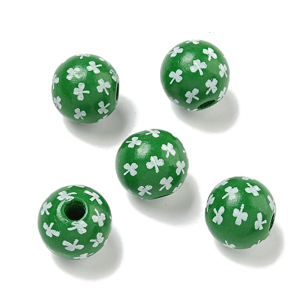 PandaHall Printed Wood European Beads, Saint Patrick's Day Beads, Round with Clover Pattern, Green, 15.5~16mm, Hole: 4~4.5mm Wood Round...
PandaHall Printed Wood European Beads, Saint Patrick's Day Beads, Round with Clover Pattern, Green, 15.5~16mm, Hole: 4~4.5mm Wood Round...