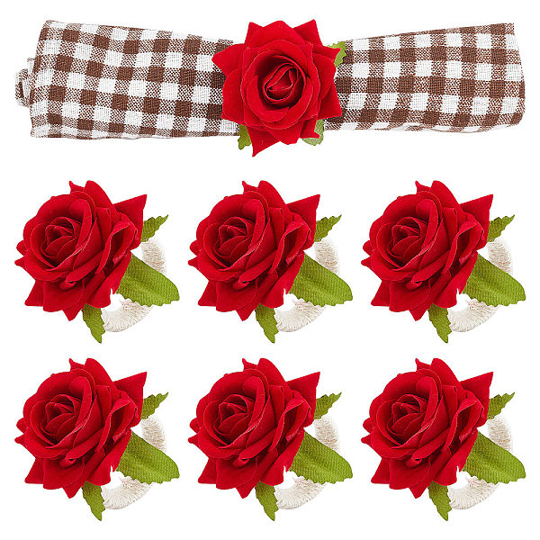 PandaHall CRASPIRE 6Pcs Jute Braided Napkin Rings, with Silk Artificial Rose Flower, for Wedding, Valentine's Day, Anniversary, Red, 75mm...
PandaHall CRASPIRE 6Pcs Jute Braided Napkin Rings, with Silk Artificial Rose Flower, for Wedding, Valentine's Day, Anniversary, Red, 75mm...