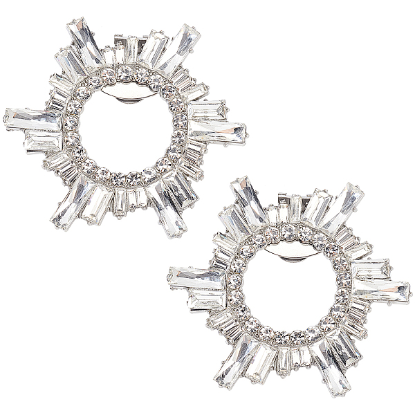 PandaHall Gorgecraft 2Pcs Alloy Shoe Shoe Clips, for Shoes Decoration, with Crystal Rhinestone, Sun, Platinum, 57x65x5mm Alloy+Rhinestone...
PandaHall Gorgecraft 2Pcs Alloy Shoe Shoe Clips, for Shoes Decoration, with Crystal Rhinestone, Sun, Platinum, 57x65x5mm Alloy+Rhinestone...