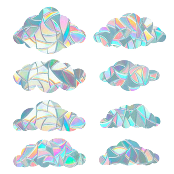 PandaHall Rainbow Prism Paster, Window Sticker Decorations, Cloud, Colorful, 15cm, 18cm, 8pcs/set Plastic Cloud
PandaHall Rainbow Prism Paster, Window Sticker Decorations, Cloud, Colorful, 15cm, 18cm, 8pcs/set Plastic Cloud