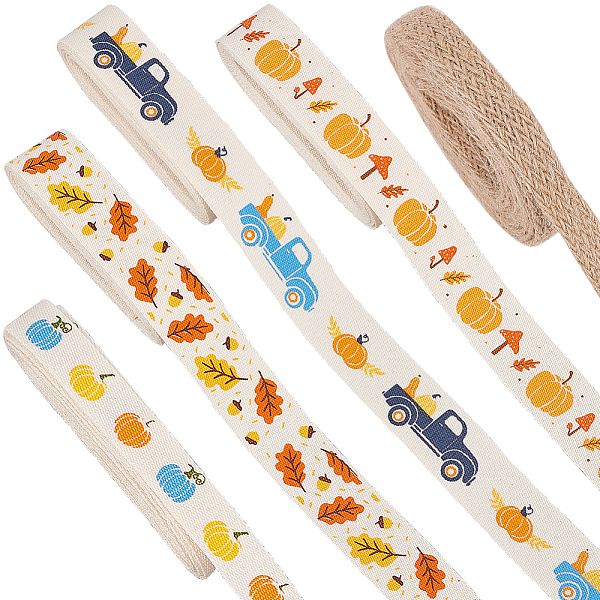PandaHall BENECREAT 10 Yards 5 Styles Autumn Theme Printed Cotton & Burlap Ribbons, Jacquard Ribbon, Tyrolean Ribbon, Garment Accessories..., Multicolor
PandaHall BENECREAT 10 Yards 5 Styles Autumn Theme Printed Cotton & Burlap Ribbons, Jacquard Ribbon, Tyrolean Ribbon, Garment Accessories..., Multicolor