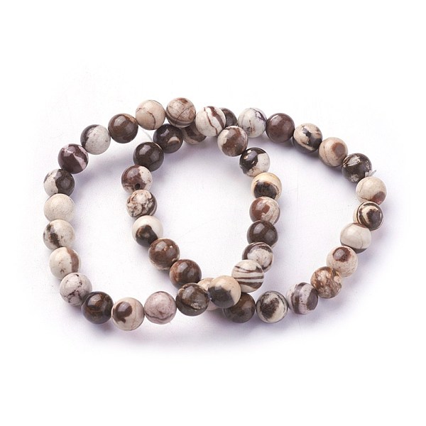 PandaHall Natural Zebra Jasper Beads Stretch Bracelets, Round, 2 inch~2-1/8 inch(5.2~5.5cm), Beads: 8~9mm Zebra Jasper
PandaHall Natural Zebra Jasper Beads Stretch Bracelets, Round, 2 inch~2-1/8 inch(5.2~5.5cm), Beads: 8~9mm Zebra Jasper