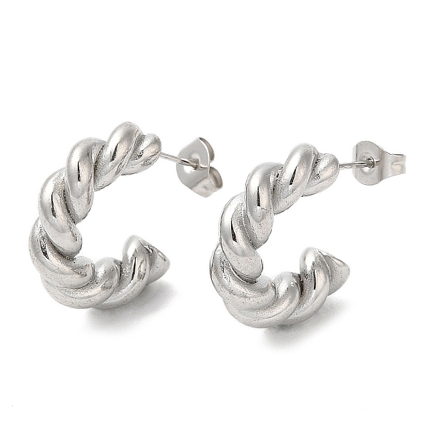 PandaHall 304 Stainless Steel Rope Chains Shape Stud Earrings, Half Hoop Earrings, Stainless Steel Color, 19.5~20x5mm 304 Stainless Steel...
PandaHall 304 Stainless Steel Rope Chains Shape Stud Earrings, Half Hoop Earrings, Stainless Steel Color, 19.5~20x5mm 304 Stainless Steel...
