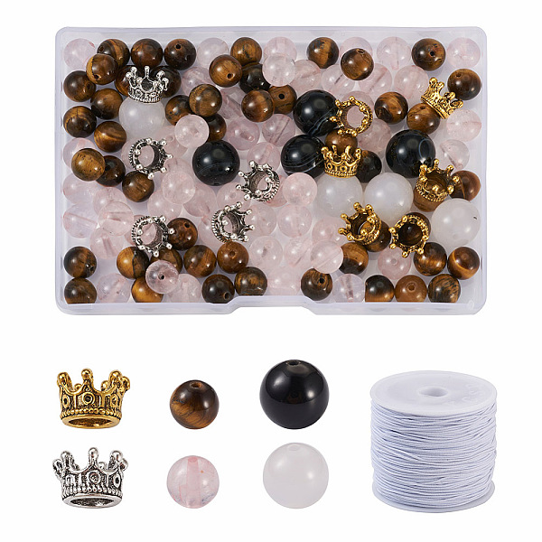 PandaHall Crafans DIY Gemstone Bracelet Making Kit, Including Natural Tiger Eye & Rose Quartz & Striped Agate/Banded Agate & Agate Beads...
PandaHall Crafans DIY Gemstone Bracelet Making Kit, Including Natural Tiger Eye & Rose Quartz & Striped Agate/Banded Agate & Agate Beads...