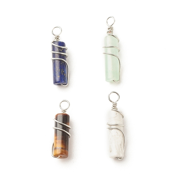 PandaHall Natural Mixed Stone Pendants, with Platinum Plated Eco-Friendly Brass Wire Wrapped, Column, 19.5~20x5~5.5mm, Hole: 2.4~2.8mm Mixed...
PandaHall Natural Mixed Stone Pendants, with Platinum Plated Eco-Friendly Brass Wire Wrapped, Column, 19.5~20x5~5.5mm, Hole: 2.4~2.8mm Mixed...