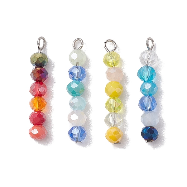 PandaHall 4Pcs 4 Colors Glass Pendants, with 304 Stainless Steel Loops, Round, Mixed Color, 25x4.5mm, Hole: 1.5mm, 1pc/color Stainless..., Multicolor
PandaHall 4Pcs 4 Colors Glass Pendants, with 304 Stainless Steel Loops, Round, Mixed Color, 25x4.5mm, Hole: 1.5mm, 1pc/color Stainless..., Multicolor