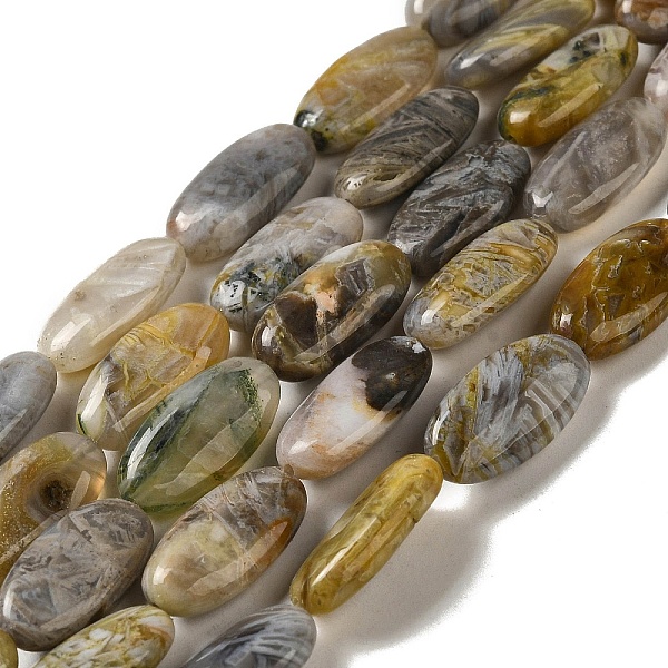 PandaHall Natural Bamboo Leaf Agate Beads Strands, Flat Oval, 20x10~10.5x4.5~5mm, Hole: 1mm, about 20pcs/strand, 15.55~15.75''(39.5~40cm)...
PandaHall Natural Bamboo Leaf Agate Beads Strands, Flat Oval, 20x10~10.5x4.5~5mm, Hole: 1mm, about 20pcs/strand, 15.55~15.75''(39.5~40cm)...