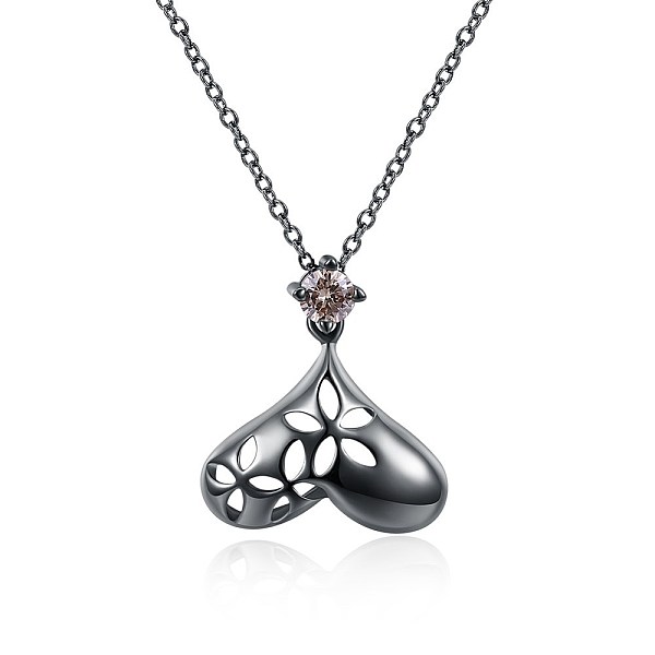 PandaHall Fashion Brass Pendant Necklaces, with Cubic Zirconia and Brass Cable Chains, Heart with Flower, Light Yellow, Gunmetal, 17.7 inch...
PandaHall Fashion Brass Pendant Necklaces, with Cubic Zirconia and Brass Cable Chains, Heart with Flower, Light Yellow, Gunmetal, 17.7 inch...