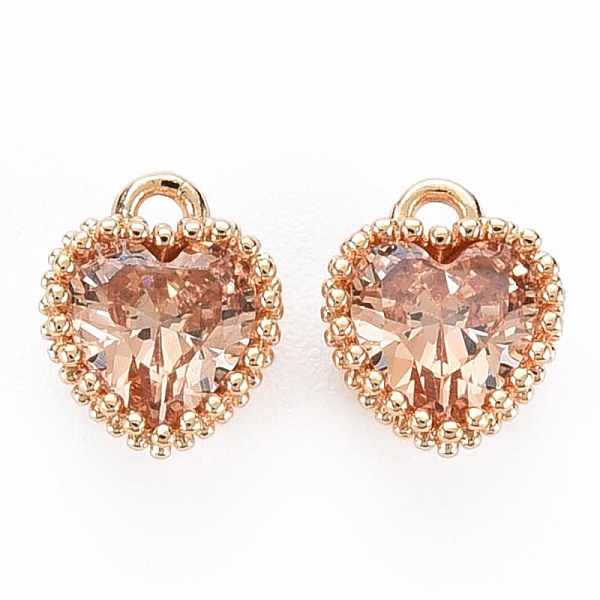 PandaHall Brass Micro Pave Cubic Zirconia Charms, Nickel Free, Real 18K Gold Plated, Faceted Heart, Peru, 8x6x3.5mm, Hole: 1mm Brass+Cubic..., Brown
PandaHall Brass Micro Pave Cubic Zirconia Charms, Nickel Free, Real 18K Gold Plated, Faceted Heart, Peru, 8x6x3.5mm, Hole: 1mm Brass+Cubic..., Brown