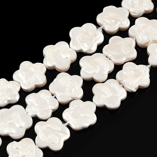 PandaHall Plating Natural Freshwater Shell Beads Strands, Imitate Baroque Pearl Keshi Pearl Beads, Flower, 14~15x14.5~15.5x2.5~3mm, Hole...
PandaHall Plating Natural Freshwater Shell Beads Strands, Imitate Baroque Pearl Keshi Pearl Beads, Flower, 14~15x14.5~15.5x2.5~3mm, Hole...