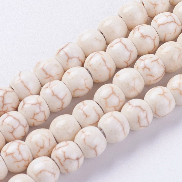 PandaHall Synthetic Turquoise Beads Strands, Round, Dyed & Heated, Antique White, 6mm, Hole: 1.2mm, about 72pcs/strand, 14.76 inch(37.5cm)..., Orange
PandaHall Synthetic Turquoise Beads Strands, Round, Dyed & Heated, Antique White, 6mm, Hole: 1.2mm, about 72pcs/strand, 14.76 inch(37.5cm)..., Orange