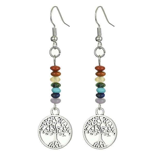 PandaHall Alloy Tree of Life Dangle Earrings, Synthetic & Natural Mixed Gemstone Beaded Long Drop Earrings for Women, Round, 62x15mm Mixed...
PandaHall Alloy Tree of Life Dangle Earrings, Synthetic & Natural Mixed Gemstone Beaded Long Drop Earrings for Women, Round, 62x15mm Mixed...