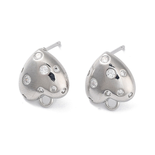 PandaHall Brass Micro Pave Cubic Zirconia Stud Earring Findings, Real Platinum Plated, 12x10.5mm, Hole: 1.6mm, Pin: 0.8mm Brass+Cubic...
PandaHall Brass Micro Pave Cubic Zirconia Stud Earring Findings, Real Platinum Plated, 12x10.5mm, Hole: 1.6mm, Pin: 0.8mm Brass+Cubic...