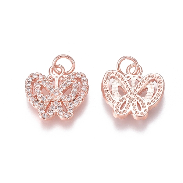 PandaHall Brass Micro Pave Clear Cubic Zirconia Charms, with Jump Rings, Butterfly, Rose Gold, 13x13x2mm, Jump Ring: 4.5x0.7mm, Inner...
PandaHall Brass Micro Pave Clear Cubic Zirconia Charms, with Jump Rings, Butterfly, Rose Gold, 13x13x2mm, Jump Ring: 4.5x0.7mm, Inner...
