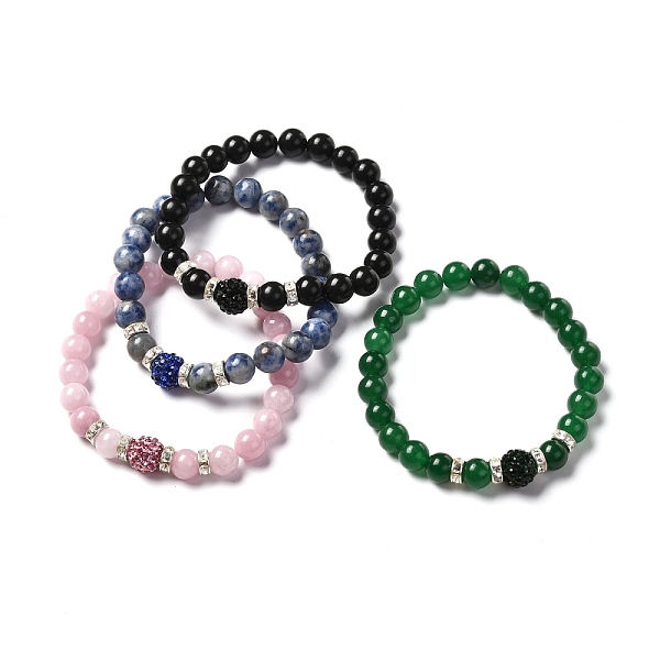 PandaHall Natural Mixed Gemstone Stretch Bracelets for Women Men, with Polymer Clay & Brass Rhinestone Beads, Inner Diameter: 2-3/8 inch...
PandaHall Natural Mixed Gemstone Stretch Bracelets for Women Men, with Polymer Clay & Brass Rhinestone Beads, Inner Diameter: 2-3/8 inch...