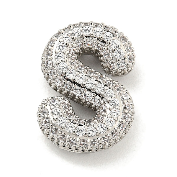 PandaHall Platinum Plated Brass Micro Pave Cubic Zirconia Pendants, Letter Charms, Letter S, 18x17x6mm, Hole: 3.5x2.5mm Brass+Cubic Zirconia..., Clear
PandaHall Platinum Plated Brass Micro Pave Cubic Zirconia Pendants, Letter Charms, Letter S, 18x17x6mm, Hole: 3.5x2.5mm Brass+Cubic Zirconia..., Clear