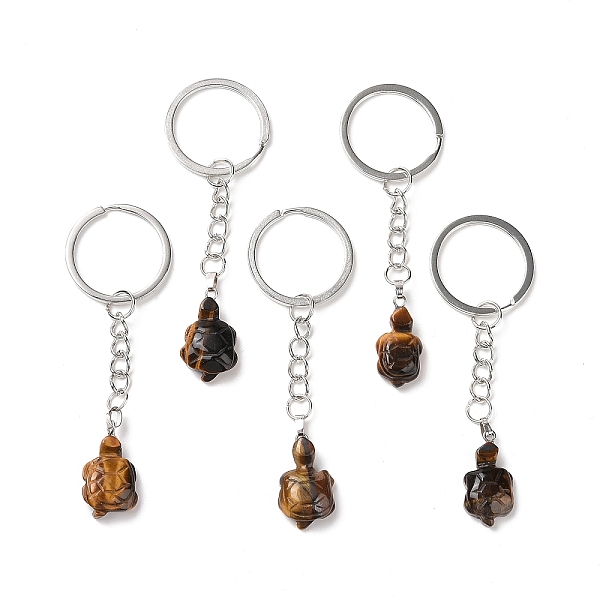 PandaHall Tortoise Natural Tiger Eye Keychain, Stone Lucky Pendant Keychain, with Iron Findings, 8.9cm Tiger Eye Tortoise
PandaHall Tortoise Natural Tiger Eye Keychain, Stone Lucky Pendant Keychain, with Iron Findings, 8.9cm Tiger Eye Tortoise