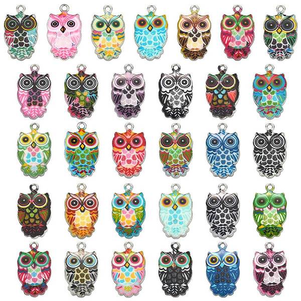 PandaHall 62Pcs Alloy Enamel Pendants, Platinum, Owl, Mixed Color, 23x13x2mm, Hole: 1.6mm Alloy+Enamel Owl Multicolor
PandaHall 62Pcs Alloy Enamel Pendants, Platinum, Owl, Mixed Color, 23x13x2mm, Hole: 1.6mm Alloy+Enamel Owl Multicolor