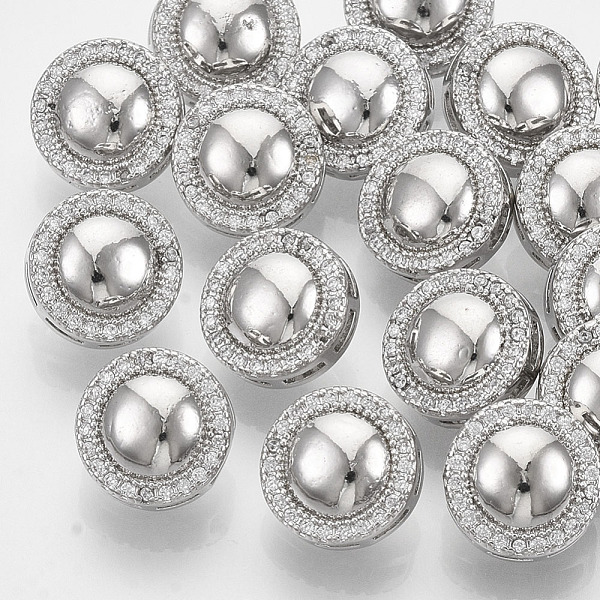 PandaHall Brass Shank Buttons, with Micro Pave Cubic Zirconia, Flat Round, Clear, Platinum, 11x7.5mm, Hole: 1.4mm Brass Flat Round Clear
PandaHall Brass Shank Buttons, with Micro Pave Cubic Zirconia, Flat Round, Clear, Platinum, 11x7.5mm, Hole: 1.4mm Brass Flat Round Clear