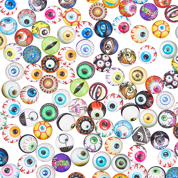 PandaHall Glass Cabochons, Flat Round with Eye Pattern, Colorful, 10x4mm, 100pcs/bag, 1bag/box Glass Flat Round
PandaHall Glass Cabochons, Flat Round with Eye Pattern, Colorful, 10x4mm, 100pcs/bag, 1bag/box Glass Flat Round