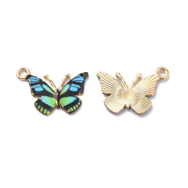 PandaHall Light Gold Alloy Enamel Pendants, Cadmium Free & Nickel Free & Lead Free, Butterfly Charm, Light Sky Blue, 15.6x21.7x1.6mm, Hole...
PandaHall Light Gold Alloy Enamel Pendants, Cadmium Free & Nickel Free & Lead Free, Butterfly Charm, Light Sky Blue, 15.6x21.7x1.6mm, Hole...