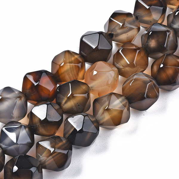 PandaHall Natural Striped Agate/Banded Agate Beads Strands, Dyed, Faceted, Star Cut Round Beads, Peru, 9.5~10x9~10mm, Hole: 1mm, about..., Brown
PandaHall Natural Striped Agate/Banded Agate Beads Strands, Dyed, Faceted, Star Cut Round Beads, Peru, 9.5~10x9~10mm, Hole: 1mm, about..., Brown
