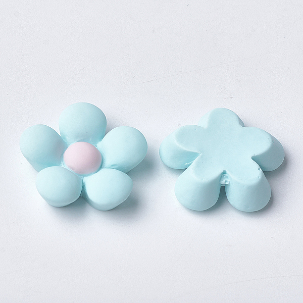 PandaHall Resin Cabochons, Flower, Pale Turquoise, 17~17.5x17.5~18x5~6mm Resin Flower Cyan
PandaHall Resin Cabochons, Flower, Pale Turquoise, 17~17.5x17.5~18x5~6mm Resin Flower Cyan