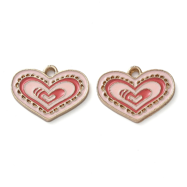 PandaHall Alloy Enamel Pendants, Lead Free & Cadmium Free, Light Gold, Heart Charm, Misty Rose, 15x20x2mm, Hole: 1.9mm Alloy+Enamel Heart
PandaHall Alloy Enamel Pendants, Lead Free & Cadmium Free, Light Gold, Heart Charm, Misty Rose, 15x20x2mm, Hole: 1.9mm Alloy+Enamel Heart