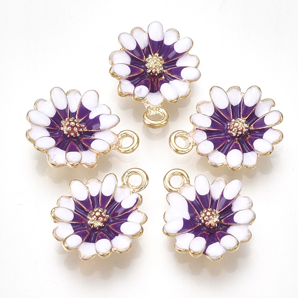 PandaHall Alloy Pendants, with Enamel, Flower, Light Gold, Purple, 15x12x3mm, Hole: 1.4mm Alloy+Enamel Flower Purple
PandaHall Alloy Pendants, with Enamel, Flower, Light Gold, Purple, 15x12x3mm, Hole: 1.4mm Alloy+Enamel Flower Purple