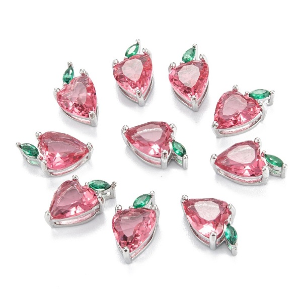 PandaHall Brass Cubic Zirconia Charms, Long-Lasting Plated, Heart, Platinum, 13x8x5.5mm, Hole: 2mm Brass+Cubic Zirconia Heart Red
PandaHall Brass Cubic Zirconia Charms, Long-Lasting Plated, Heart, Platinum, 13x8x5.5mm, Hole: 2mm Brass+Cubic Zirconia Heart Red