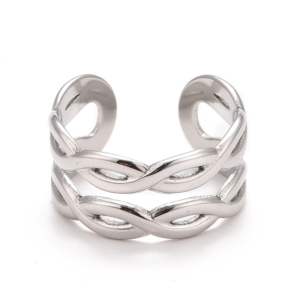 PandaHall 304 Stainless Steel Hollow Chunky Open Cuff Ring for Women, Stainless Steel Color, US Size 8 1/2(18.5mm) 304 Stainless Steel
PandaHall 304 Stainless Steel Hollow Chunky Open Cuff Ring for Women, Stainless Steel Color, US Size 8 1/2(18.5mm) 304 Stainless Steel