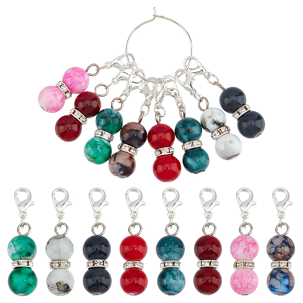 PandaHall arricraft 40 Pcs Glass Beads Stitch Markers, 8 Colors Calabash Shape Crochet Stitch Marker Charms Glass Dangle Wine Charm for DIY...
PandaHall arricraft 40 Pcs Glass Beads Stitch Markers, 8 Colors Calabash Shape Crochet Stitch Marker Charms Glass Dangle Wine Charm for DIY...