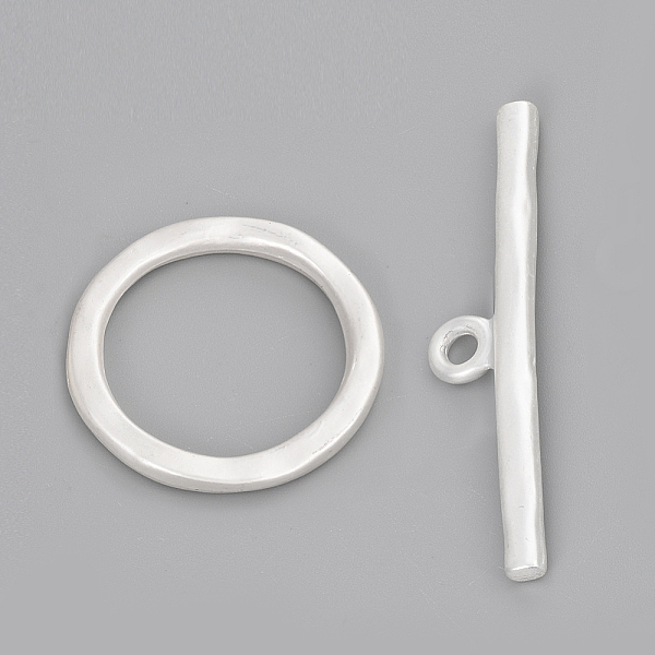PandaHall Alloy Toggle Clasps, Matte Style, Cadmium Free & Lead Free, 925 Sterling Silver Plated, Ring: 33x3~4mm, Bar: 56x12x3mm, Hole...
PandaHall Alloy Toggle Clasps, Matte Style, Cadmium Free & Lead Free, 925 Sterling Silver Plated, Ring: 33x3~4mm, Bar: 56x12x3mm, Hole...