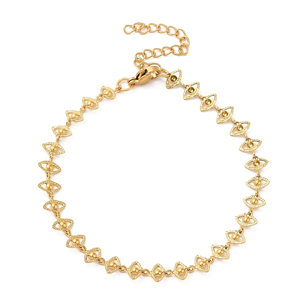 PandaHall 304 Stainless Steel Chain Bracelet for Women, Golden, Eye, 7-1/2 inch(19cm), Link: 7x7mm 304 Stainless Steel Eye
PandaHall 304 Stainless Steel Chain Bracelet for Women, Golden, Eye, 7-1/2 inch(19cm), Link: 7x7mm 304 Stainless Steel Eye