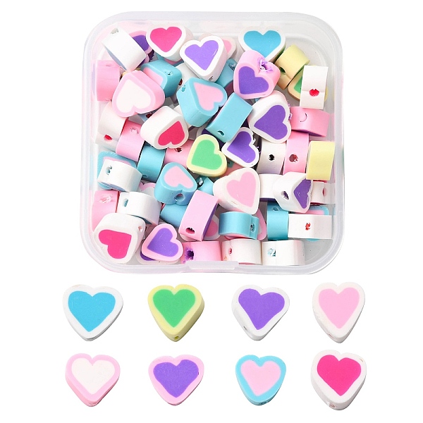 PandaHall 65Pcs Handmade Polymer Clay Beads, Heart, Mixed Color, 8~9.5x9~10x5mm, Hole: 2mm Polymer Clay Heart Multicolor
PandaHall 65Pcs Handmade Polymer Clay Beads, Heart, Mixed Color, 8~9.5x9~10x5mm, Hole: 2mm Polymer Clay Heart Multicolor