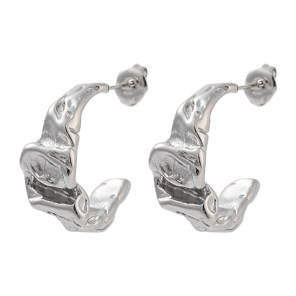 PandaHall 304 Stainless Steel Stud Earrings, Half Hoop Earrings, Stainless Steel Color, 24x11mm 304 Stainless Steel Ring
PandaHall 304 Stainless Steel Stud Earrings, Half Hoop Earrings, Stainless Steel Color, 24x11mm 304 Stainless Steel Ring