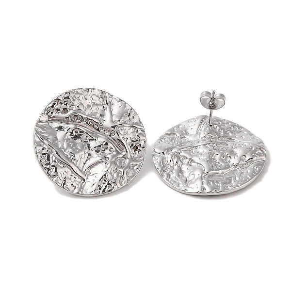 PandaHall Hammered 304 Stainless Steel Studs Earring, Flat Round, Stainless Steel Color, 28.5mm 304 Stainless Steel Flat Round
PandaHall Hammered 304 Stainless Steel Studs Earring, Flat Round, Stainless Steel Color, 28.5mm 304 Stainless Steel Flat Round