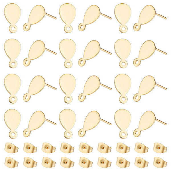 PandaHall DICOSMETIC 60Pcs Teardrop Earring Stud Golden Teardrop Earring Post Stud Earring with Loop Blank Ear Post Dangle Earring Findings...
PandaHall DICOSMETIC 60Pcs Teardrop Earring Stud Golden Teardrop Earring Post Stud Earring with Loop Blank Ear Post Dangle Earring Findings...